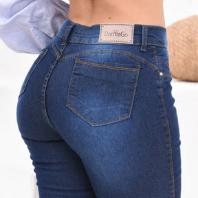 Calça Jeans Flare Feminina  Cintura Alta Levanta Bumbum com Lycra