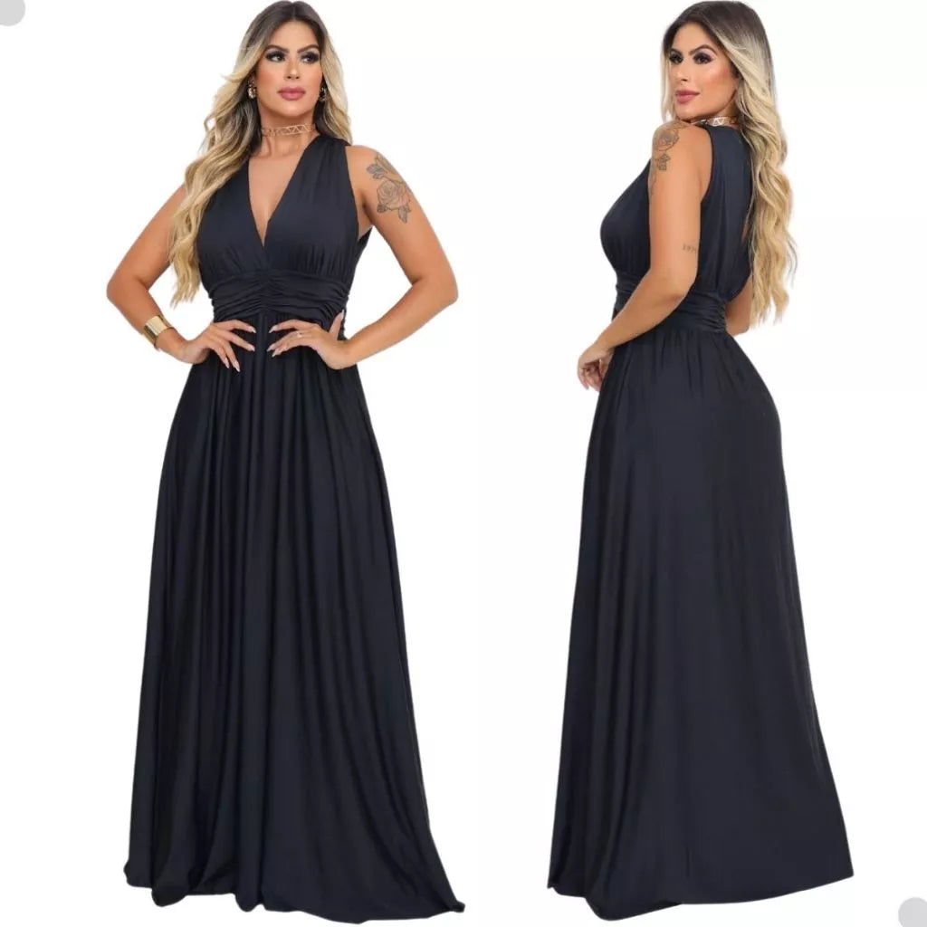 Vestido Elegante Feminino para Festa Casamento Noivado Madrinha Convidada Dama