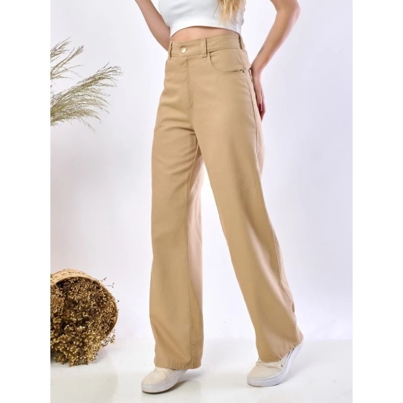 Calça Jeans Feminina  Wide Leg