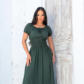 Vestido Longo Feminino Ciganinha em Viscolinho - Tendência da Moda Evangélica, Elegante e Confortável