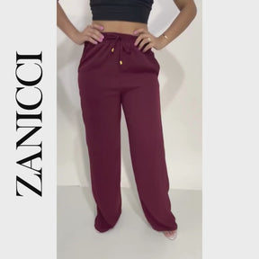 Calça Pantalona Feminina Cintura Alta Super Tendência Envio Imediato