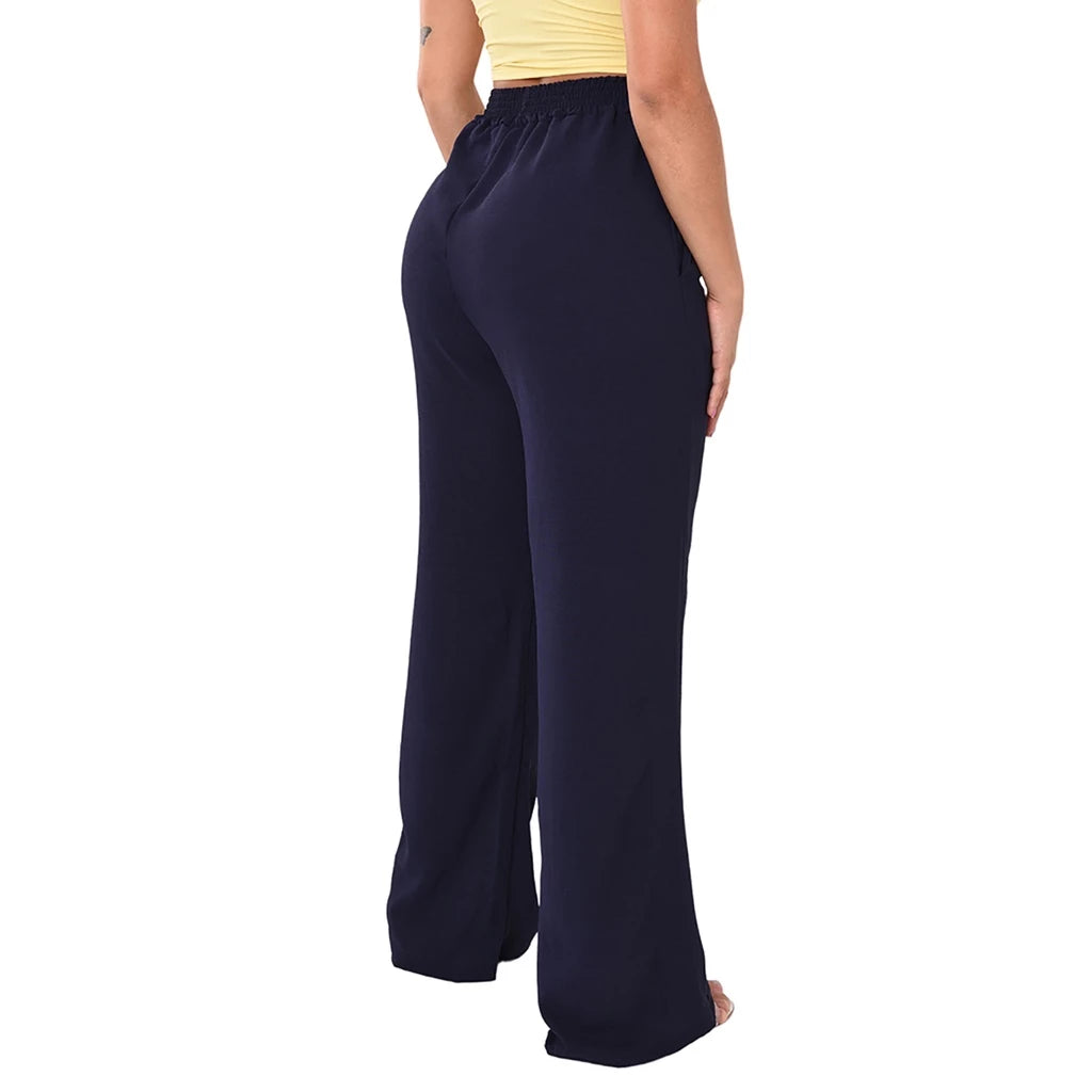 Calça Pantalona Feminina Cintura Alta Super Tendência Envio Imediato