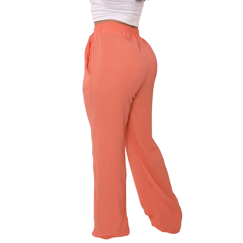 Calça Pantalona Feminina Cintura Alta Super Tendência Envio Imediato