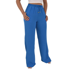 Calça Pantalona Feminina Cintura Alta Super Tendência Envio Imediato