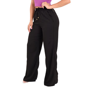 Calça Pantalona Feminina Cintura Alta Super Tendência Envio Imediato